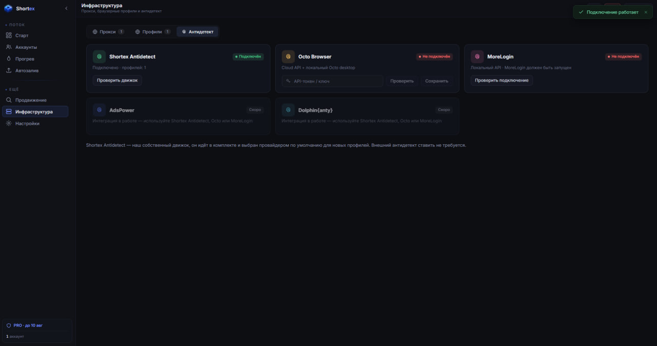 Shortex — антидетект